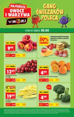Biedronka - gazetka promocyjna Najtańsze owoce i warzywa od soboty 30.05 do soboty 30.05