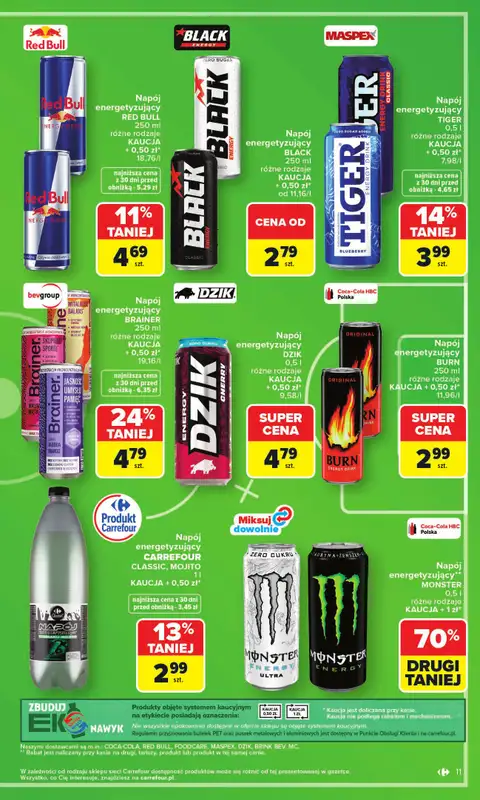 Carrefour - gazetka promocyjna Gazetka Zakupowa taktyka kibica od poniedziałku 01.06 do soboty 13.06 - strona 11