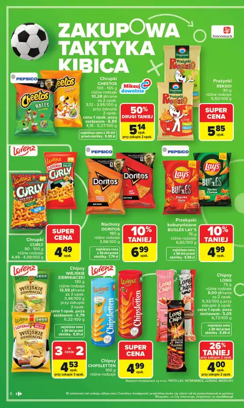 Carrefour - gazetka promocyjna Gazetka Zakupowa taktyka kibica od poniedziałku 01.06 do soboty 13.06 - strona 6