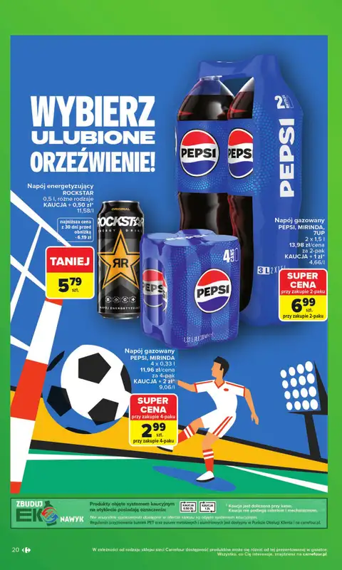 Carrefour - gazetka promocyjna Gazetka Zakupowa taktyka kibica od poniedziałku 01.06 do soboty 13.06 - strona 20