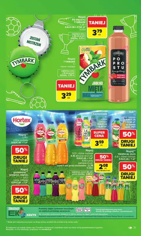Carrefour - gazetka promocyjna Gazetka Zakupowa taktyka kibica od poniedziałku 01.06 do soboty 13.06 - strona 21