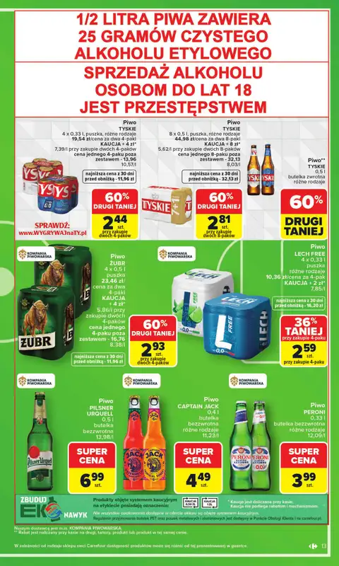 Carrefour - gazetka promocyjna Gazetka Zakupowa taktyka kibica od poniedziałku 01.06 do soboty 13.06 - strona 13