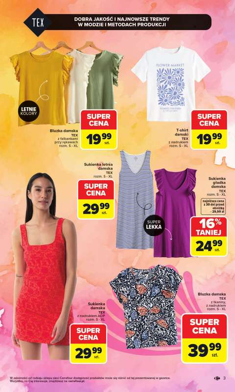 Carrefour - gazetka promocyjna Gazetka Stylizacje na letnie okazje od poniedziałku 01.06 do soboty 20.06 - strona 3