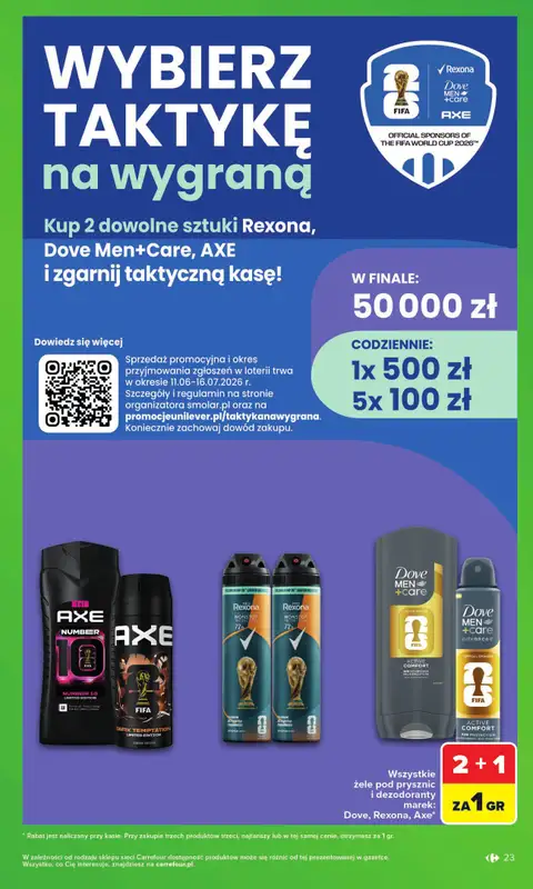 Carrefour Market - gazetka promocyjna Gazetka Zakupowa taktyka kibica od poniedziałku 01.06 do soboty 13.06 - strona 23