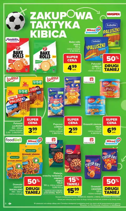 Carrefour Market - gazetka promocyjna Gazetka Zakupowa taktyka kibica od poniedziałku 01.06 do soboty 13.06 - strona 8