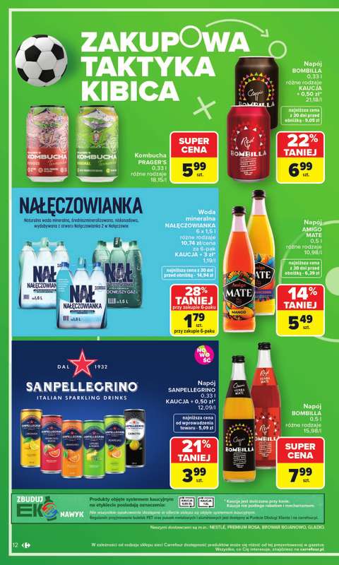 Carrefour Market - gazetka promocyjna Gazetka Zakupowa taktyka kibica od poniedziałku 01.06 do soboty 13.06 - strona 12