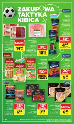 Carrefour Market - gazetka promocyjna Gazetka Zakupowa taktyka kibica od poniedziałku 01.06 do soboty 13.06 - strona 2