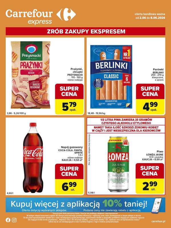 Carrefour Express - gazetka promocyjna Gazetka Express od wtorku 02.06 do poniedziałku 08.06