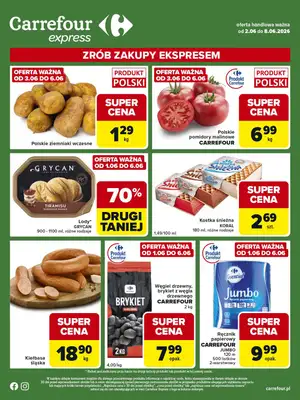 Carrefour Express - gazetka promocyjna Gazetka Express od wtorku 02.06 do poniedziałku 08.06