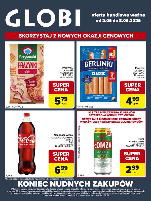 Globi - gazetka promocyjna Gazetka Globi od wtorku 02.06 do poniedziałku 08.06