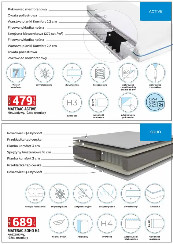 Merkury Market - gazetka promocyjna Gazetka Meble, Wypoczynki, Materace od poniedziałku 01.06 do wtorku 30.06 - strona 39