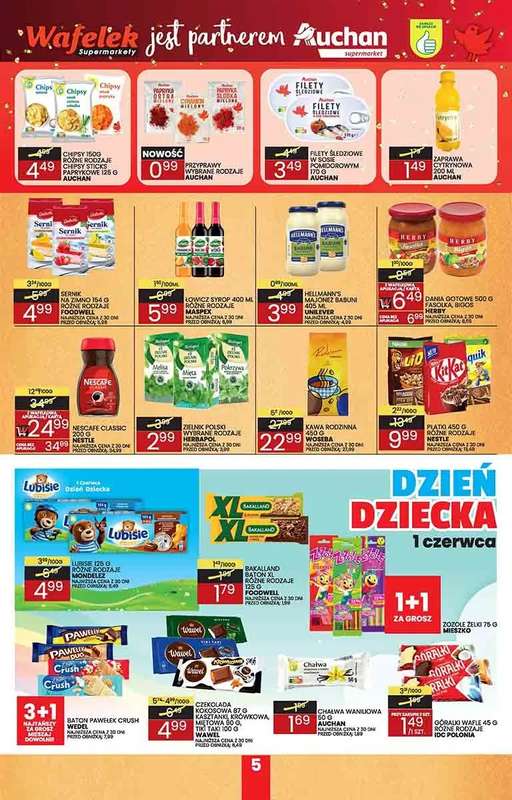 Wafelek - gazetka promocyjna Gazetka od poniedziałku 01.06 do soboty 13.06 - strona 5