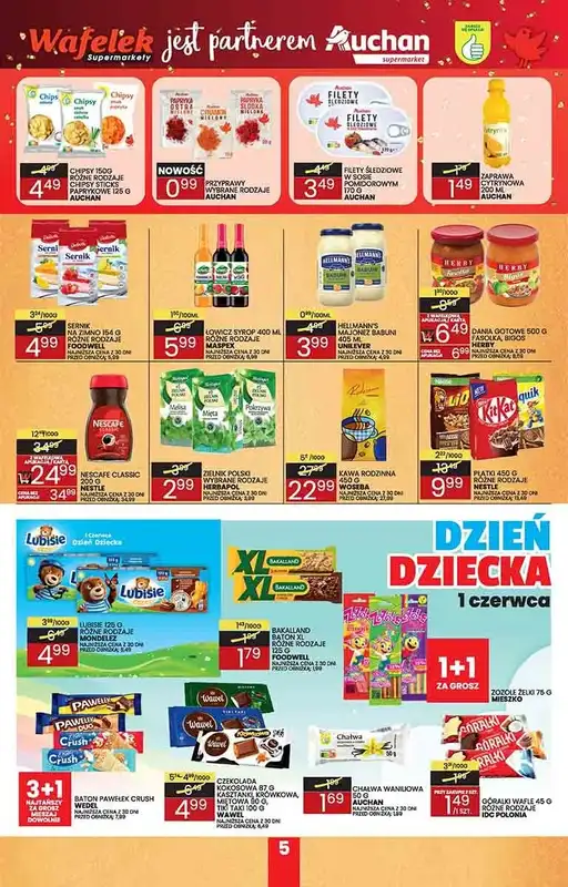 Wafelek - gazetka promocyjna Gazetka od poniedziałku 01.06 do soboty 13.06 - strona 5