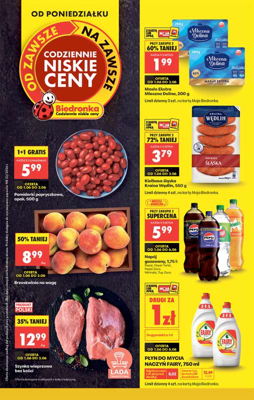 Biedronka - gazetka promocyjna Od poniedziałku, Z ladą tradycyjną od poniedziałku 01.06 do soboty 06.06