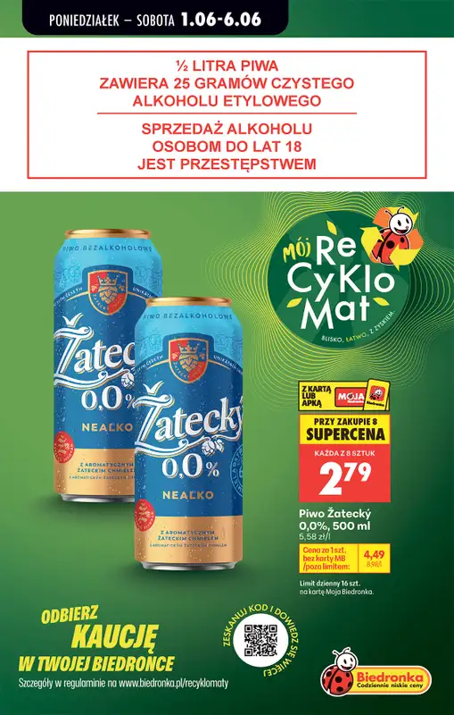 Biedronka - gazetka promocyjna Od poniedziałku, Z ladą tradycyjną od poniedziałku 01.06 do soboty 06.06 - strona 72