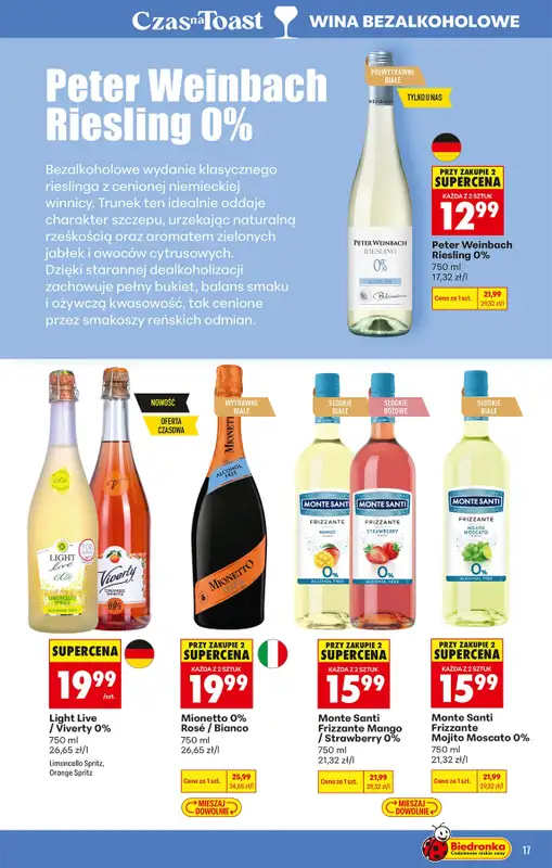 Biedronka - gazetka promocyjna Czas na Toast! od poniedziałku 01.06 do soboty 13.06 - strona 17