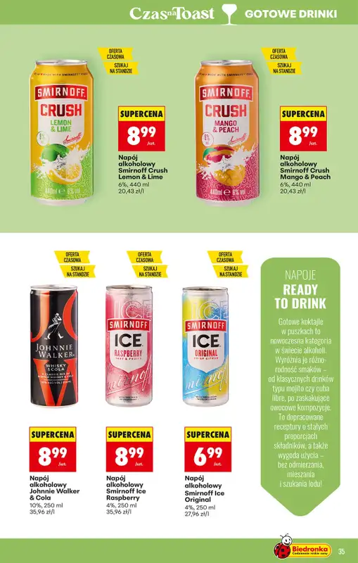 Biedronka - gazetka promocyjna Czas na Toast! od poniedziałku 01.06 do soboty 13.06 - strona 35