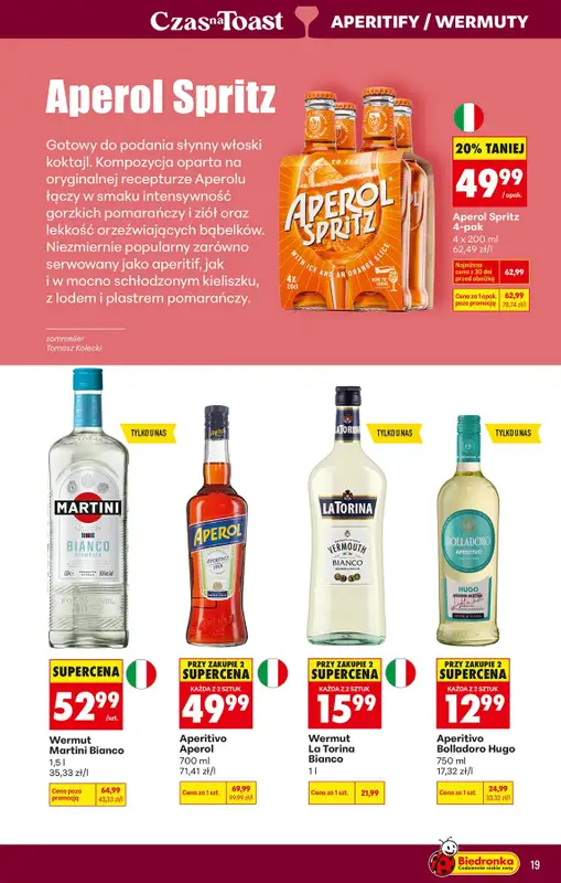 Biedronka - gazetka promocyjna Czas na Toast! od poniedziałku 01.06 do soboty 13.06 - strona 19