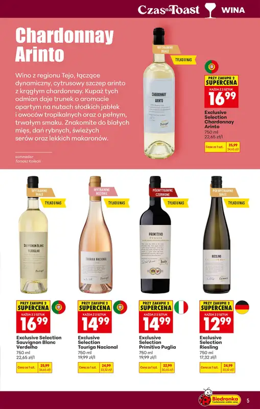 Biedronka - gazetka promocyjna Czas na Toast! od poniedziałku 01.06 do soboty 13.06 - strona 5