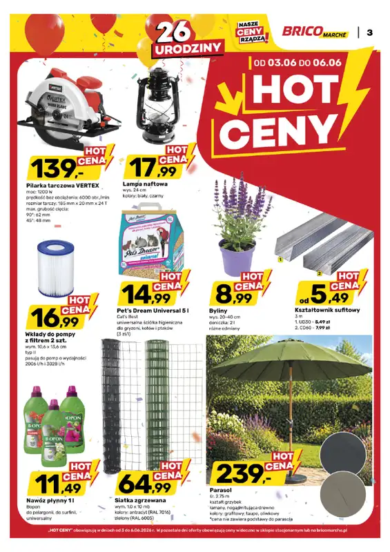 Bricomarche - gazetka promocyjna Hot ceny od środy 03.06 do soboty 06.06 - strona 3