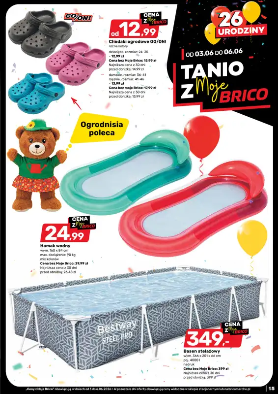 Bricomarche - gazetka promocyjna Gazetka od środy 03.06 do soboty 13.06 - strona 15