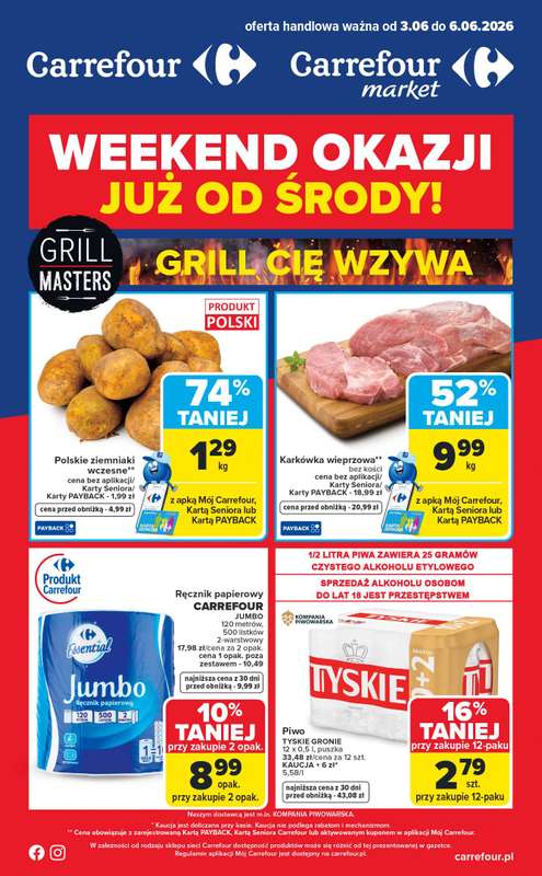 Carrefour - gazetka promocyjna Gazetka Weekend okazji już od środy od środy 03.06 do soboty 06.06