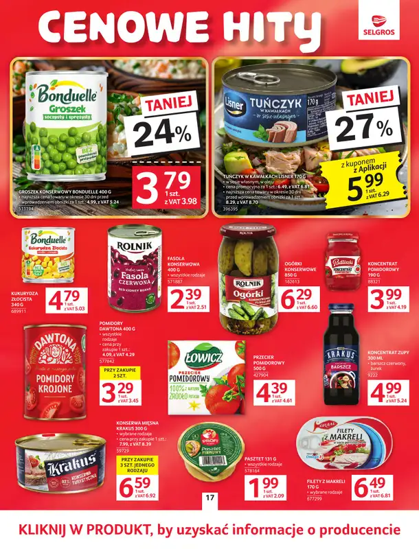 Selgros - gazetka promocyjna Oferta spożywcza od wtorku 02.06 do środy 17.06 - strona 17
