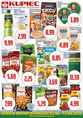 Kupiec - gazetka promocyjna Oferta plakatowa od poniedziałku 01.06 do soboty 13.06