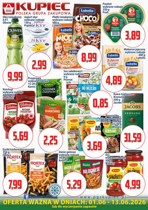 Kupiec - gazetka promocyjna Oferta plakatowa od poniedziałku 01.06 do soboty 13.06