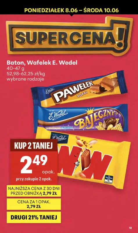Delikatesy Centrum - gazetka promocyjna Gazetka  do środy 10.06 - strona 13