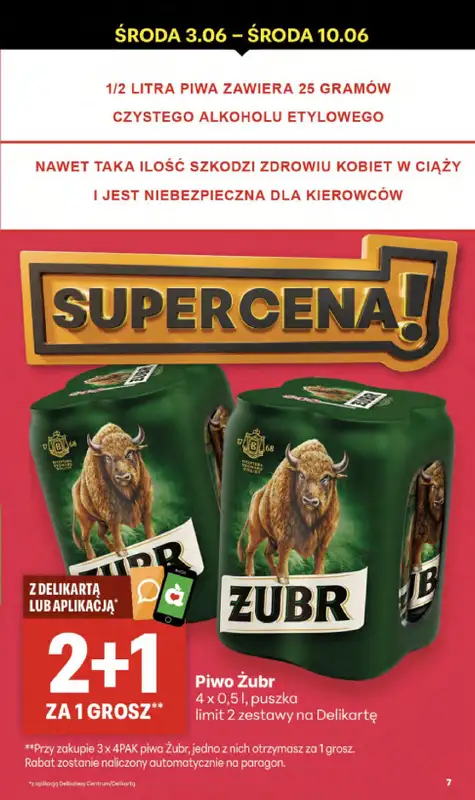 Delikatesy Centrum - gazetka promocyjna Gazetka  do środy 10.06 - strona 7