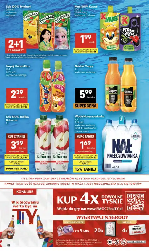 Delikatesy Centrum - gazetka promocyjna Gazetka  do środy 10.06 - strona 45