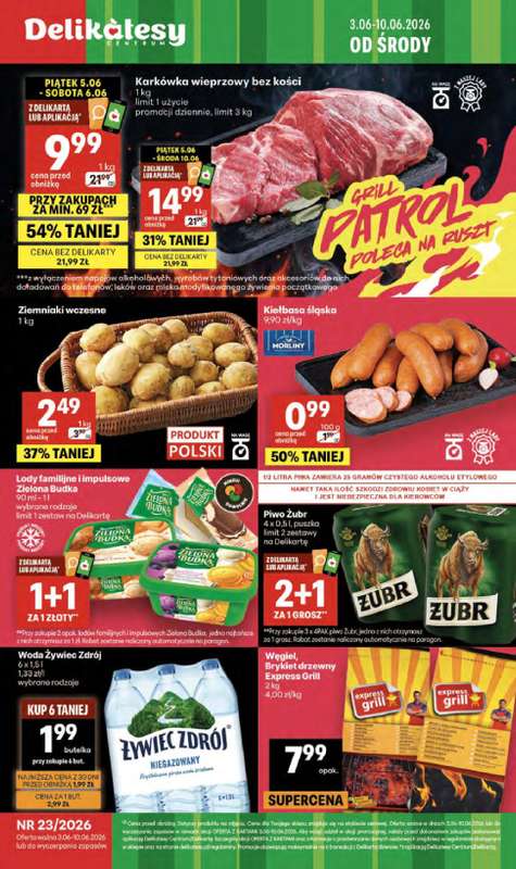 Delikatesy Centrum - gazetka promocyjna Gazetka  do środy 10.06