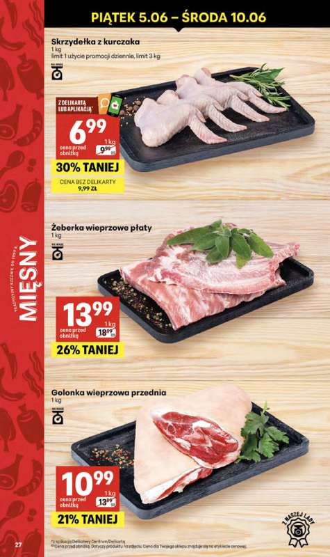 Delikatesy Centrum - gazetka promocyjna Gazetka  do środy 10.06 - strona 27