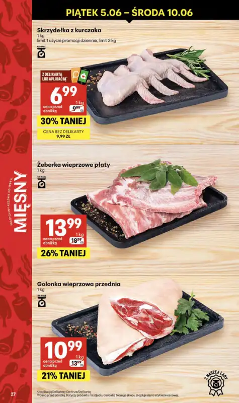 Delikatesy Centrum - gazetka promocyjna Gazetka  do środy 10.06 - strona 27