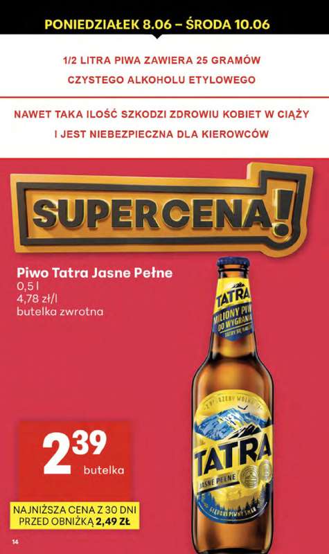 Delikatesy Centrum - gazetka promocyjna Gazetka  do środy 10.06 - strona 14