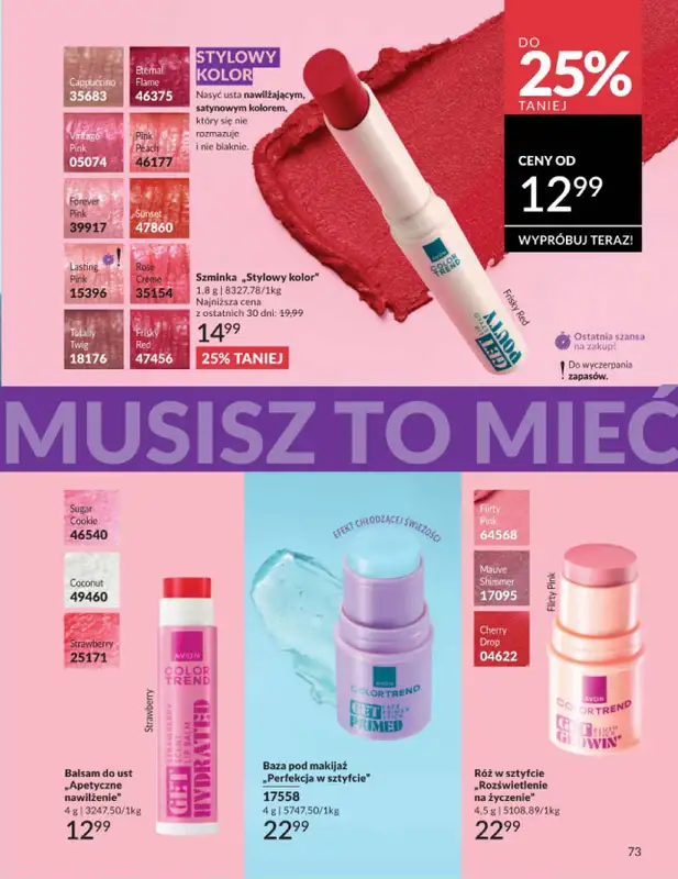AVON - gazetka promocyjna Katalog Czerwiec 2016 od poniedziałku 01.06 do wtorku 30.06 - strona 73