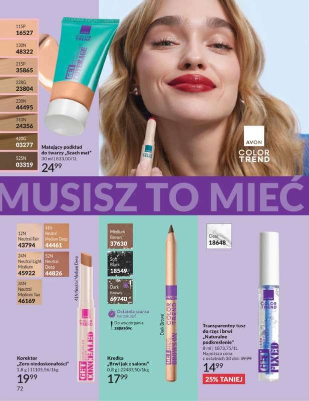 AVON - gazetka promocyjna Katalog Czerwiec 2016 od poniedziałku 01.06 do wtorku 30.06 - strona 72