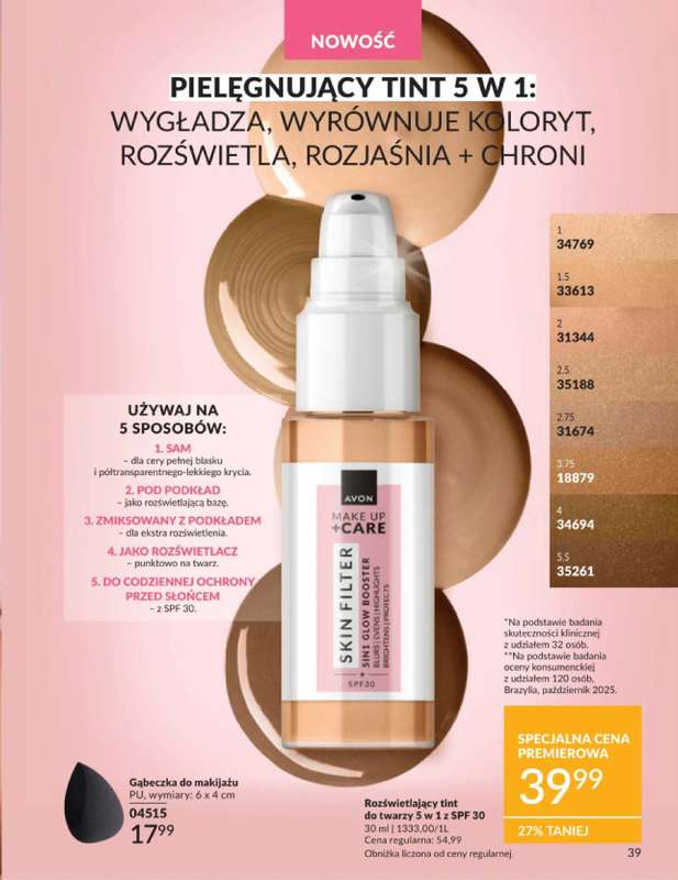 AVON - gazetka promocyjna Katalog Czerwiec 2016 od poniedziałku 01.06 do wtorku 30.06 - strona 39