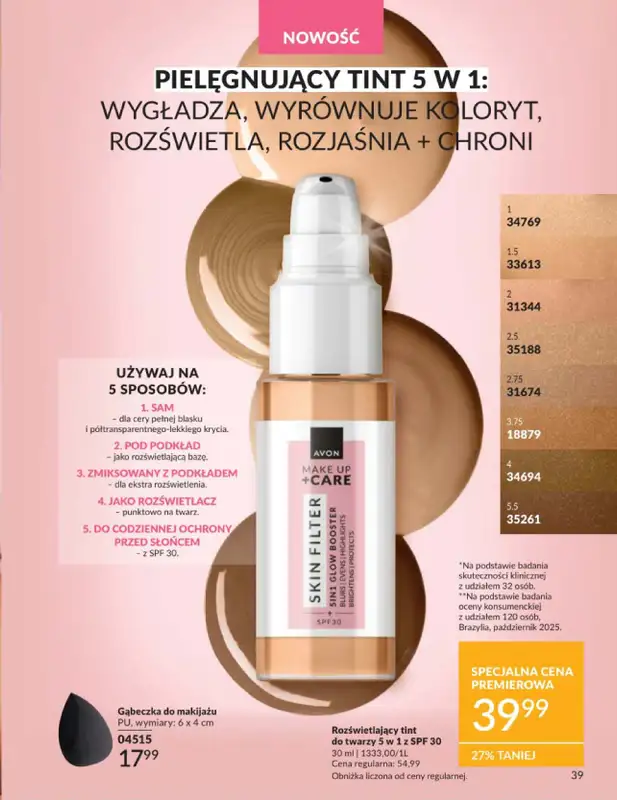 AVON - gazetka promocyjna Katalog Czerwiec 2016 od poniedziałku 01.06 do wtorku 30.06 - strona 39