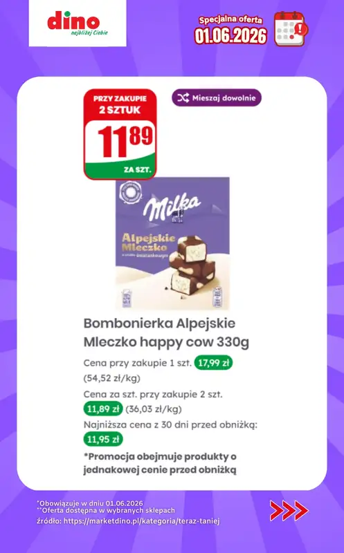 Dino - gazetka promocyjna Specjalna oferta na 01.06.2026 - promocje spoza gazetki od poniedziałku 01.06 do poniedziałku 01.06 - strona 2