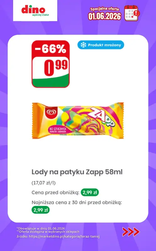 Dino - gazetka promocyjna Specjalna oferta na 01.06.2026 - promocje spoza gazetki od poniedziałku 01.06 do poniedziałku 01.06 - strona 4