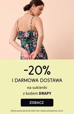 bonprix - gazetka promocyjna -20% rabatu na SUKIENKI + darmowa dostawa! od poniedziałku 01.06 do środy 03.06