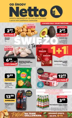 Netto - gazetka promocyjna Gazetka Spożywcza od środy 03.06 do soboty 06.06