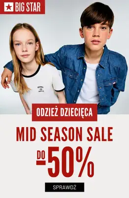 BIG STAR - gazetka promocyjna Mid Season SALE do -50% dla dzieci od poniedziałku 01.06 
