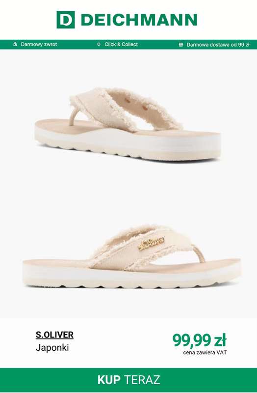 Deichmann - gazetka promocyjna Modne klapki damskie od poniedziałku 01.06  - strona 8