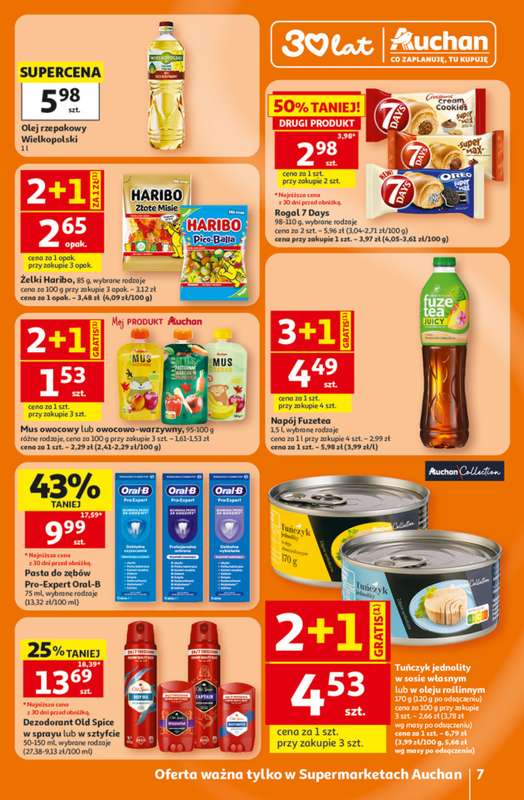 Auchan - gazetka promocyjna 30 Lat Supermarket Auchan od piątku 05.06 do środy 10.06 - strona 7