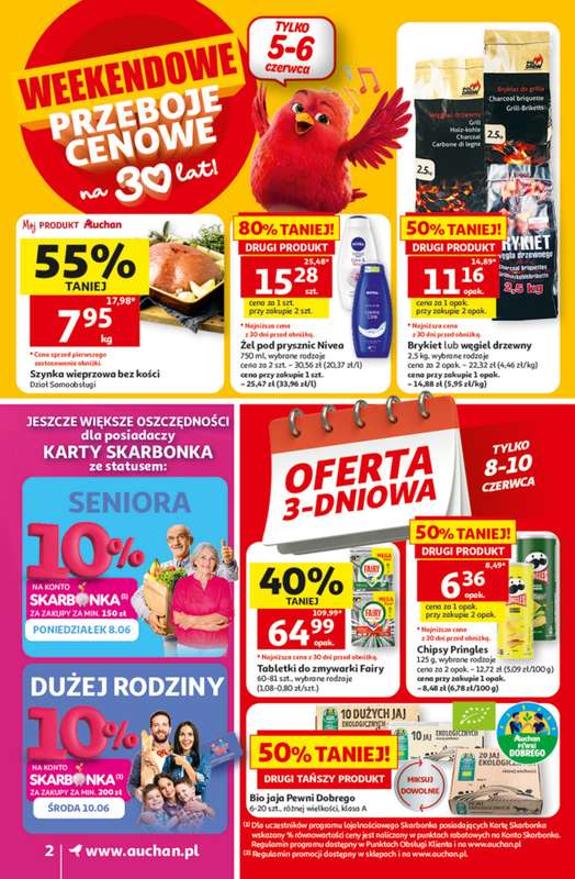 Auchan - gazetka promocyjna 30 Lat Supermarket Auchan od piątku 05.06 do środy 10.06 - strona 2