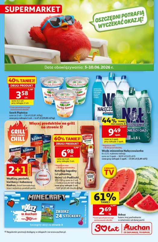 Auchan - gazetka promocyjna 30 Lat Supermarket Auchan od piątku 05.06 do środy 10.06
