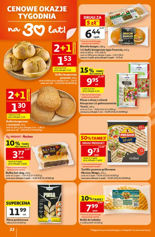 Auchan - gazetka promocyjna 30 Lat Hipermarket Auchan od piątku 05.06 do środy 10.06 - strona 22